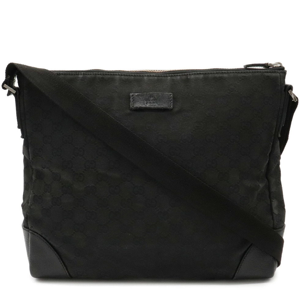 Gucci GG Canvas Crossbody Bag Leather Black